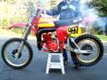 Vintage Honda Elsinore CR 250 R warm up 