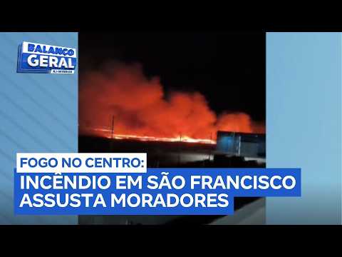 Incêndio em vegetação assusta moradores e mobiliza socorro em São Francisco de Itabapoana