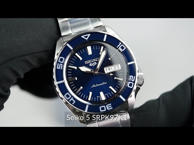 ساعة سيكو 5 سبورت أوتوماتيكية رجالية - SRPK97K1.B