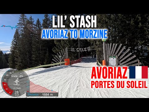 [4K] Skiing Avoriaz to Morzine, Lil' Stash & Green Blue Runs, Portes du Soleil France, GoPro HERO13