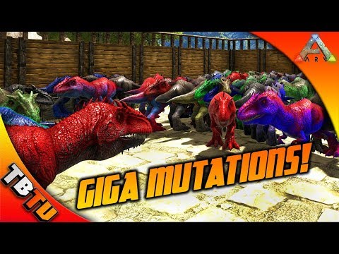 ARK GIGANOTOSAURUS MASS BREEDING! FULLY MUTATED GIGA COLOR MUTATIONS! Ark Survival Evolved