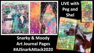 Snarky + Moody Art Journal Pages #AJSnarkAttack2020