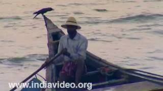 Fishing in country boats at Nattika beach 