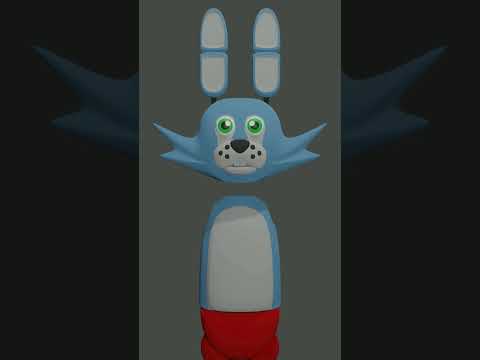 #toybonnie #timelapse #shorts #blender #fnaf #paxdacat #stylized #bonnie #modelling #short #part2