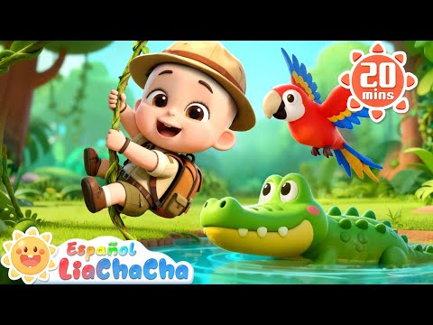En la Selva 🌴🐒🦜 | Canción de Sonidos de Animales | LiaChaCha en Español - Canciones Infantiles
