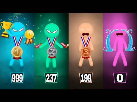 Stickman Party 1 2 3 4 Players - Tournament Mode Gameplay - MiniGames Update