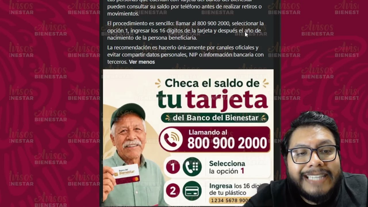 ¿consultar el saldo de tu tarjeta del Bienestar? para saber si tiene el pago de la pension bienestar