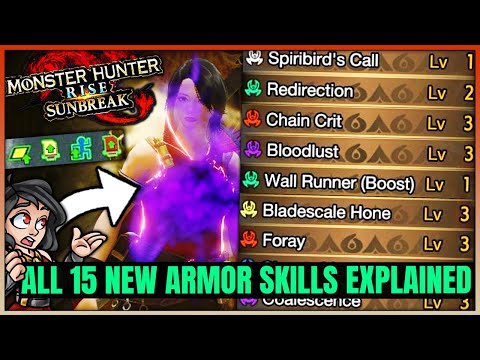 ALL 15 INSANE New Armor Skills in Sunbreak Breakdown & Showcase - Monster Hunter Rise Sunbreak!