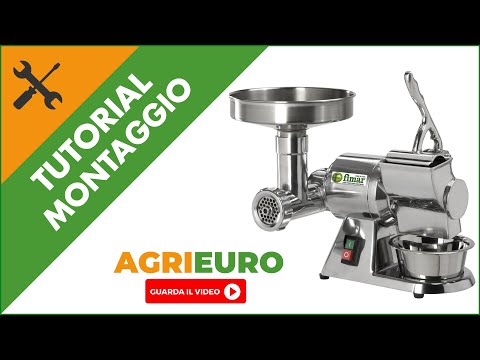 Tritacarne elettrico FIMAR TR8D - Con grattugia integrata  - monofase - 0.5HP/230V: montaggio