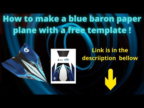 Making A Easy Paper Plane 'Blue Baron' With A Free And Printable Template !