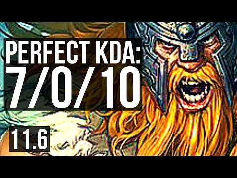 OLAF vs REK'SAI (JUNGLE) | 7/0/10, Rank 9 Olaf, Godlike | TR Grandmaster | v11.6