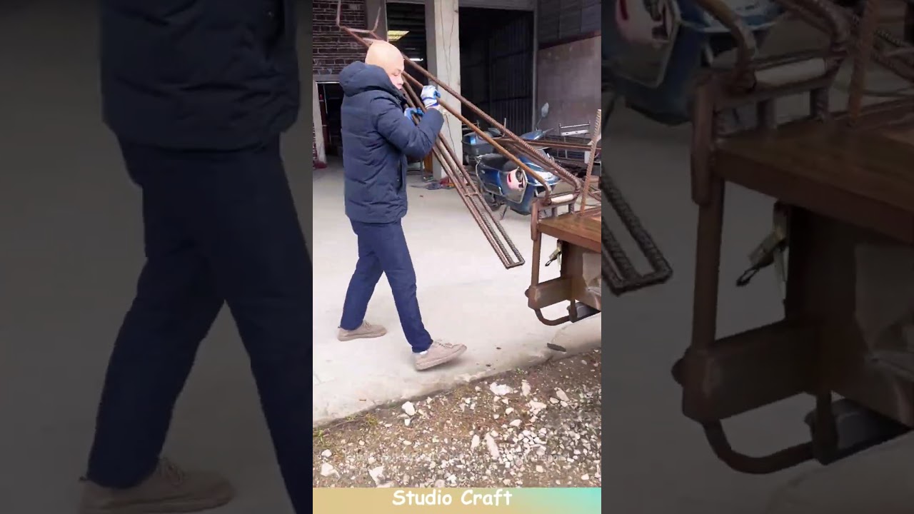 Rebar too long? DIY iron rack eases transport! #diy