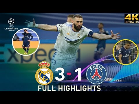 Real Madrid vs PSG 3 - 1 Full Highlights 4K 🎙️ Mariano Closs 💥 UCL 2022