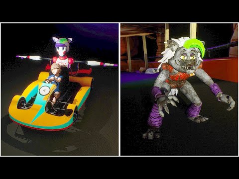 How Gregory crashes car into Roxy destroying her 3rd Person View - FNAF Security Breach