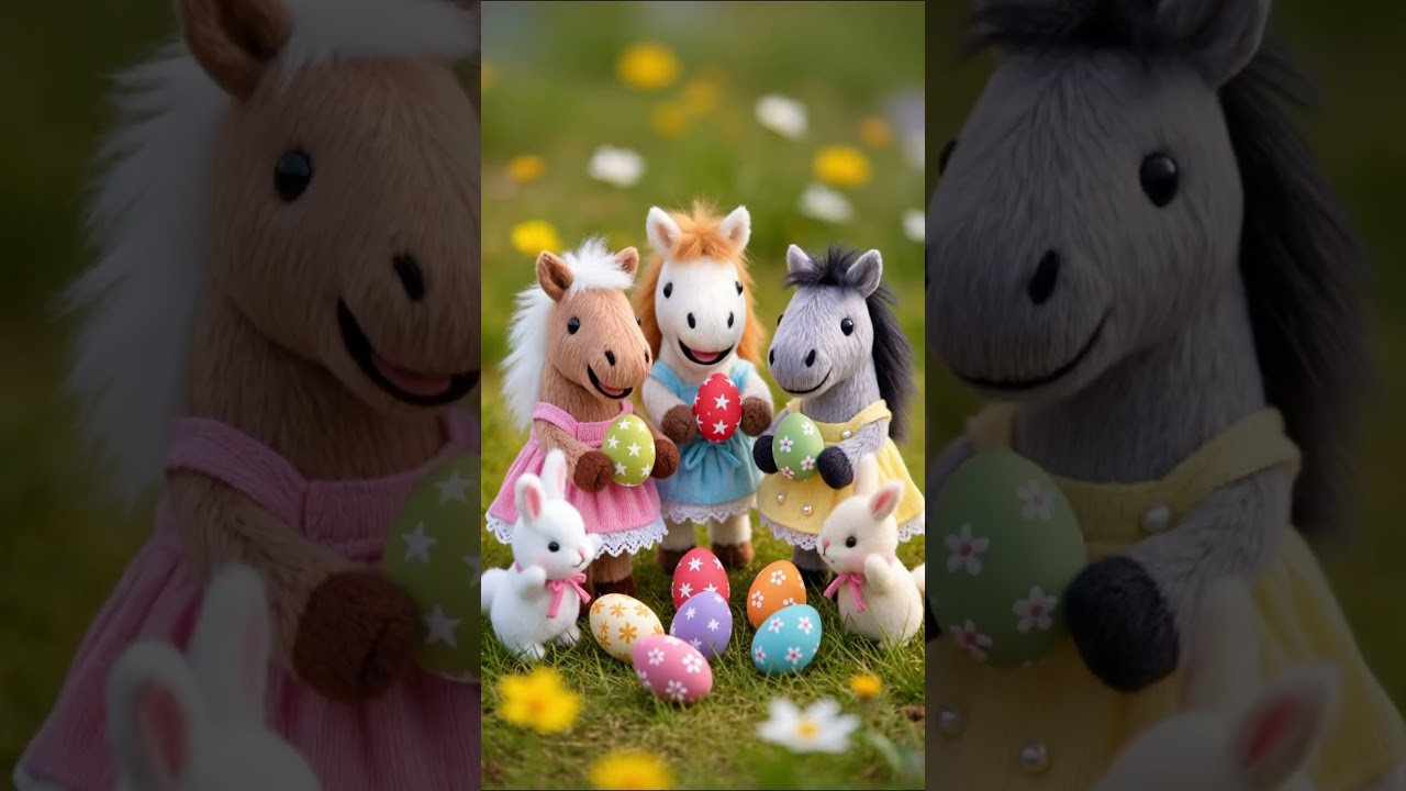 イースターを楽しむ森の仲間たち #horse #ファーム生活 #動物 #animals