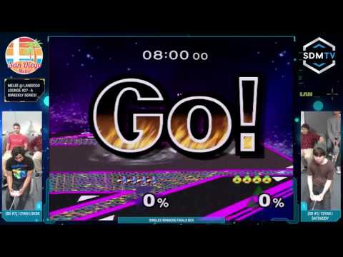 Melee @ LDL #27 - SkSk (Falco) vs. satdaddy (Sheik) - Singles Winners Finals - Smash Melee