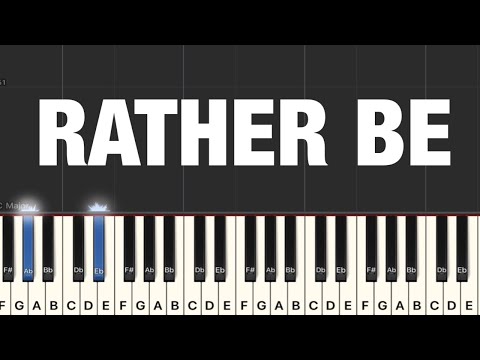 Clean Bandit - Rather Be Piano Tutorial | Medium