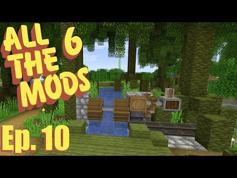 All The Mods 6 Ep. 10 - Water Wheel Metal Press! [Create]