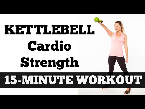 15-Minute Kettlebell Cardio Strength | Full Length Total Body Fat Burning Workout