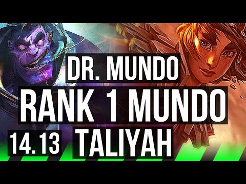 DR. MUNDO vs TALIYAH (JGL) | Rank 1 Mundo, 8/0/4, Legendary | EUW Challenger | 14.13