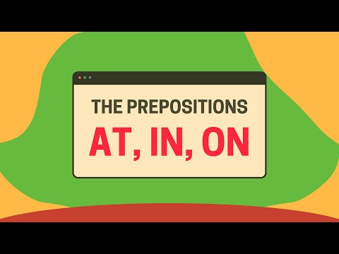 Las preposiciones In, On, At / As preposições In, On, At