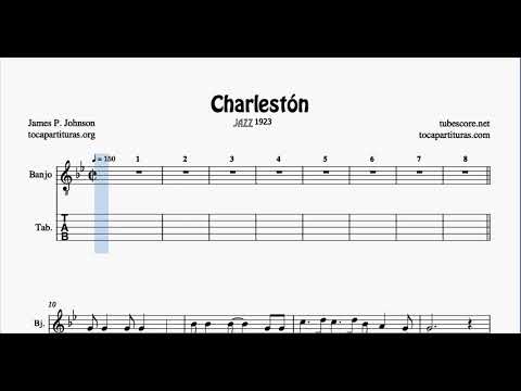 The Charleston Partitura y Tablatura de Banjo Tonalidad Original
