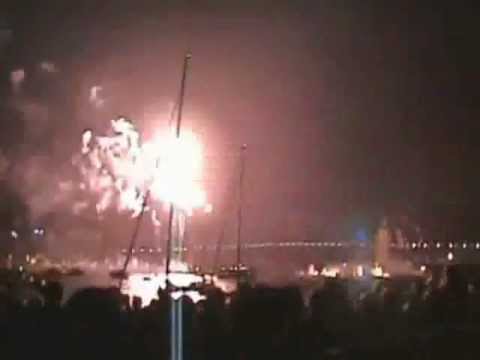 Millennium 2000 New Year Fireworks Sydney Harbor Australia (Part 1 of 3)