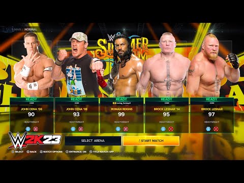 WWE 2K23 My First LIVE Stream - WWE 2K23 Roman Reigns John Cena Brock Lesnar Live Stream