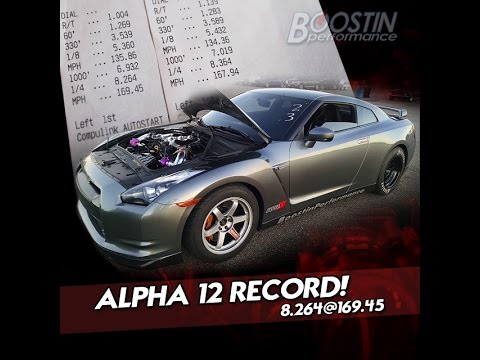 Boostin Performance Built & Tuned GT-R Alpha 12 ET Record - 8.26 @ 169MPH