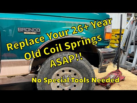 How To Replace Front Coil Springs  Ford Bronco  OBS F150 Most Ford Vehicles