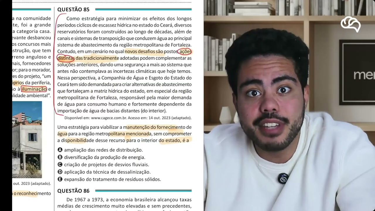 Resolução em Vídeo — Questão 85 ENEM 2025 Belém