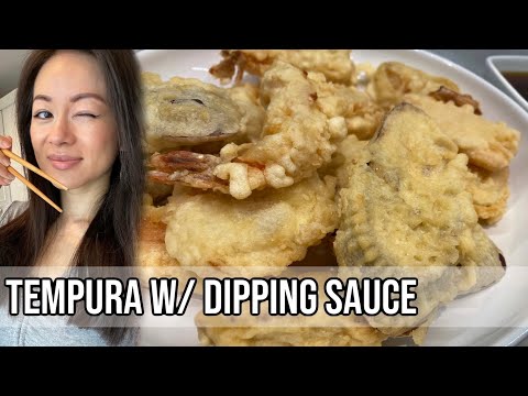 🍤 Tempura Recipe w/ Dipping Sauce & SAKE! | 天婦羅 Japanese Batter for Shrimp & Vegetable Tempura