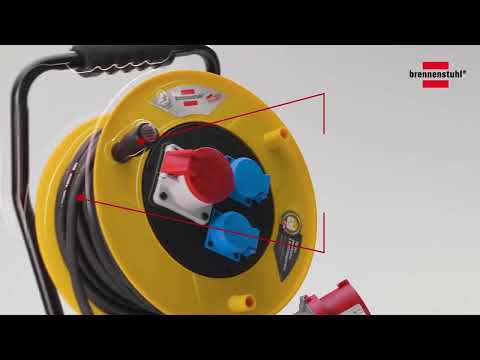 Brennenstuhl Brobusta CEE 1 IP44 Kabeltrommel 40m (ständiger Einsatz Außenbereich, Made in Germany)