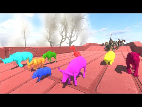 Race to eat Tasty Neon Mammals - Animal Revolt Battle Simulator