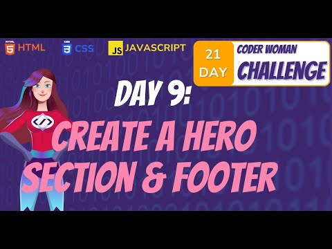 🦸 Create a Hero Section & Footer