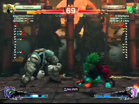 B-BoyAlpha (blanka) vs MagicSolarStance (Zangief) SSF4 AE Ver 2012