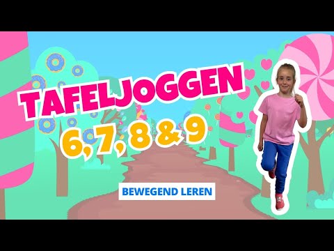 TAFELJOGGEN GAME | Tafels oefenen van 6, 7, 8 & 9 | Bewegend Leren | Rekenen groep 5 | Hee Hoo