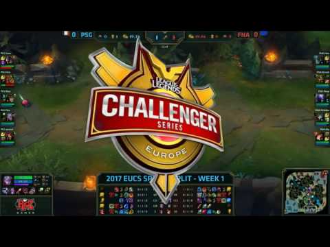 League Of Legends — Paris Saint Germain eSports vs Fnatic Academy  EU CS 2017 Spring Game 1