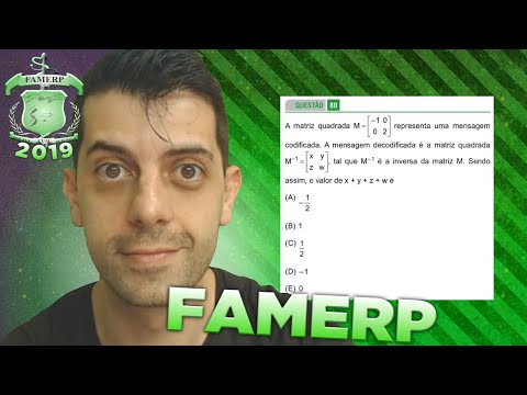 FAMERP 2019 - Q80 Mat - A matriz quadrada representa uma mensagem