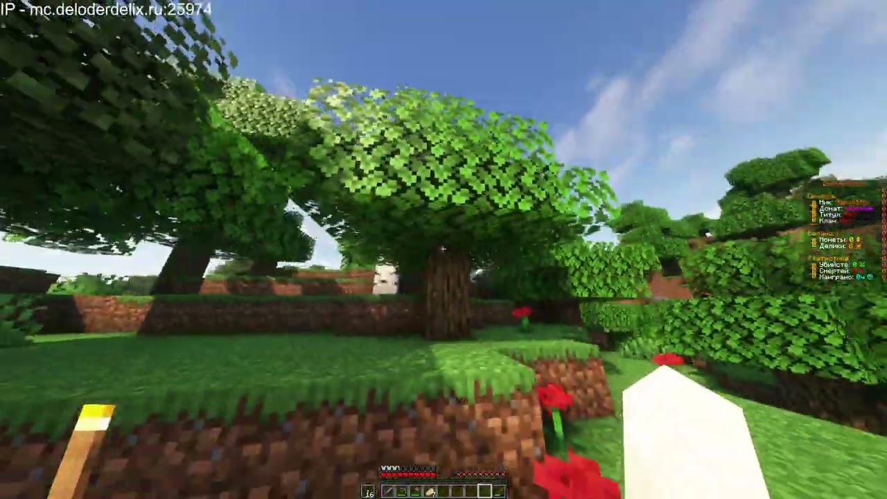 Видео про сервер Майнкрафт mc.deloderdelix.ru:25974