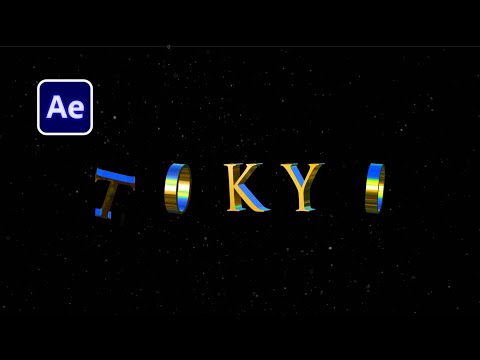 After Effects 3D Text Title Animation | Cinematic Metallic Look (No Plugins)