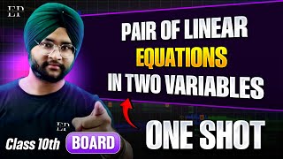 CBSE Class 10th | Pair of Linear Equations in two Variables in One Shot🔥| CBSE 2025 | Ratan Kalra