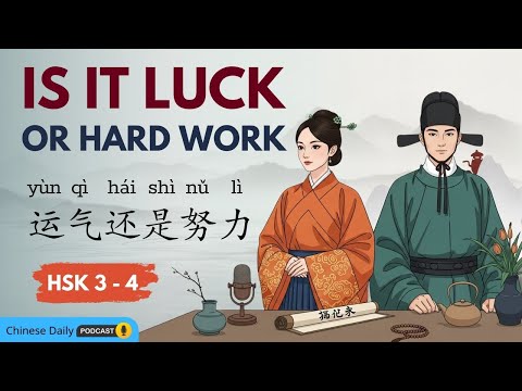 HSK 3-4 | Is Luck or Hard Work More Important? (天时地利人和) | CHINESE DAILY PODCAST