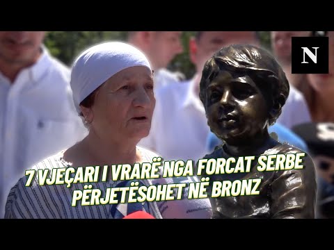 Emocinuese: 7 vjeçari Leotrim Ahmeti, i vrarë nga forcat serbe gjatë luftës, përjetësohet në bronz