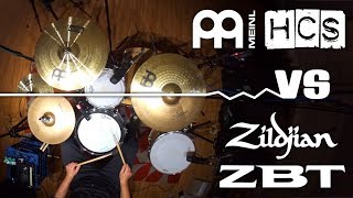 Video thumbnail for Zildjian ZBT vs Meinl HCS budget cymbal sets comparison 10 14 16 18 20 HiHat Crash Splash Ride cheap by SIC MIC