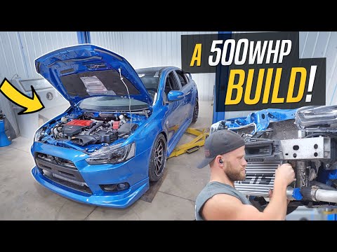 Building a 500WHP Mitsubishi Evo X! (Intercooler, Piping, Boost, And Intake Install)