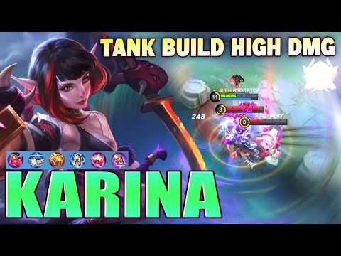 Karina Tank Build High Damage No Mercy Gameplay - Mobile Legends