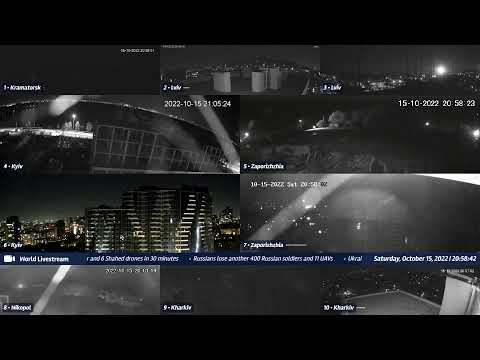 Live views from Ukraine 10/15/2022 A - Kramatorsk, Kharkiv, Kyiv, Zaporizhzhia and other cities