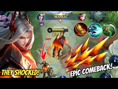 I SHOCK THEM WITH EPIC COMEBACK MANIAC! LEOMORD BEST BUILD 2023 BY TOP GLOBAL LEOMORD GAMEPLAY