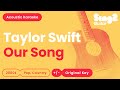 Taylor Swift - Our Song (Acoustic Karaoke)